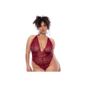 Body grande taille couleur framboise 